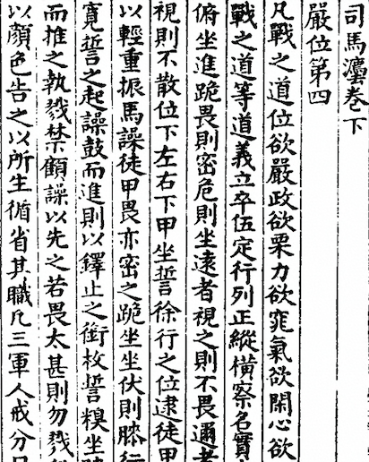 The Methods of the Sima (Sima Rangju's Art of War)