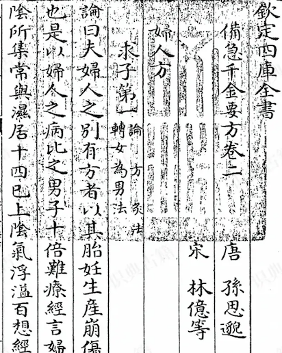 Beiji Qianjin Yaofang (Essential Formulas for Emergency Use Worth a Thousand Gold)