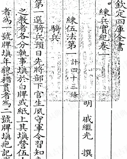 Lian Bing Shi Ji (A Record of Military Training)