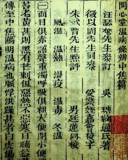 Wen Bing Tiao Bian (Systematic Differentiation of Warm Diseases)