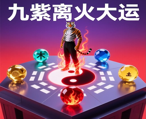 What are the effects of the Nine Purple Departing Fire Grand Cycle on those born in the Year of the Tiger?