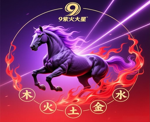 What are the effects of the Nine Purple Departing Fire Grand Cycle on those born in the Year of the Horse?